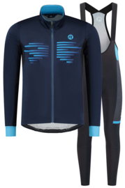 Rogelli Radius/Fuse II winter fietskledingset - blauw/zwart