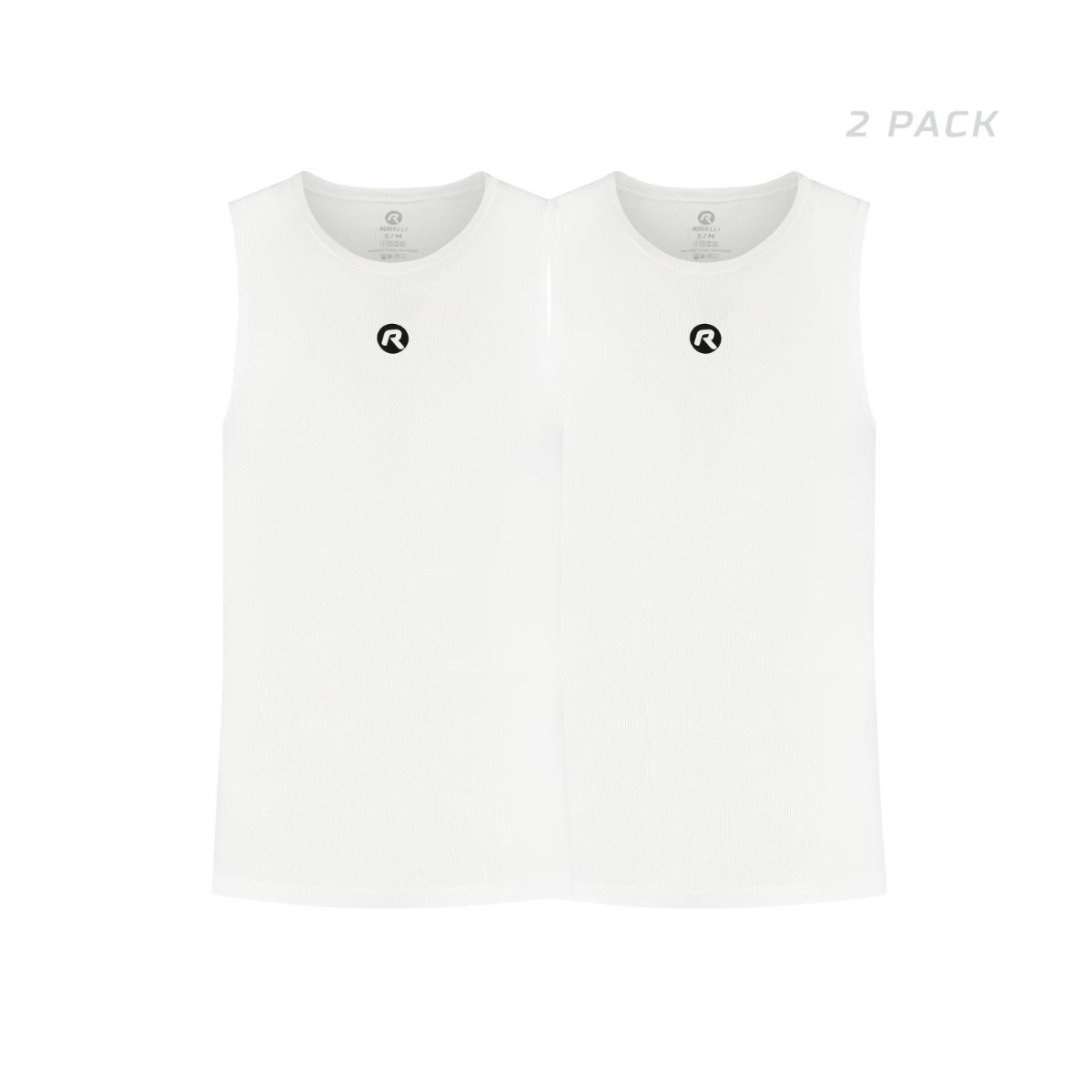 Rogelli Core ondershirt mouwloos - wit - 2 pack