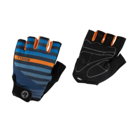 Rogelli Stripe zomer fietshandschoenen – blauw/oranje