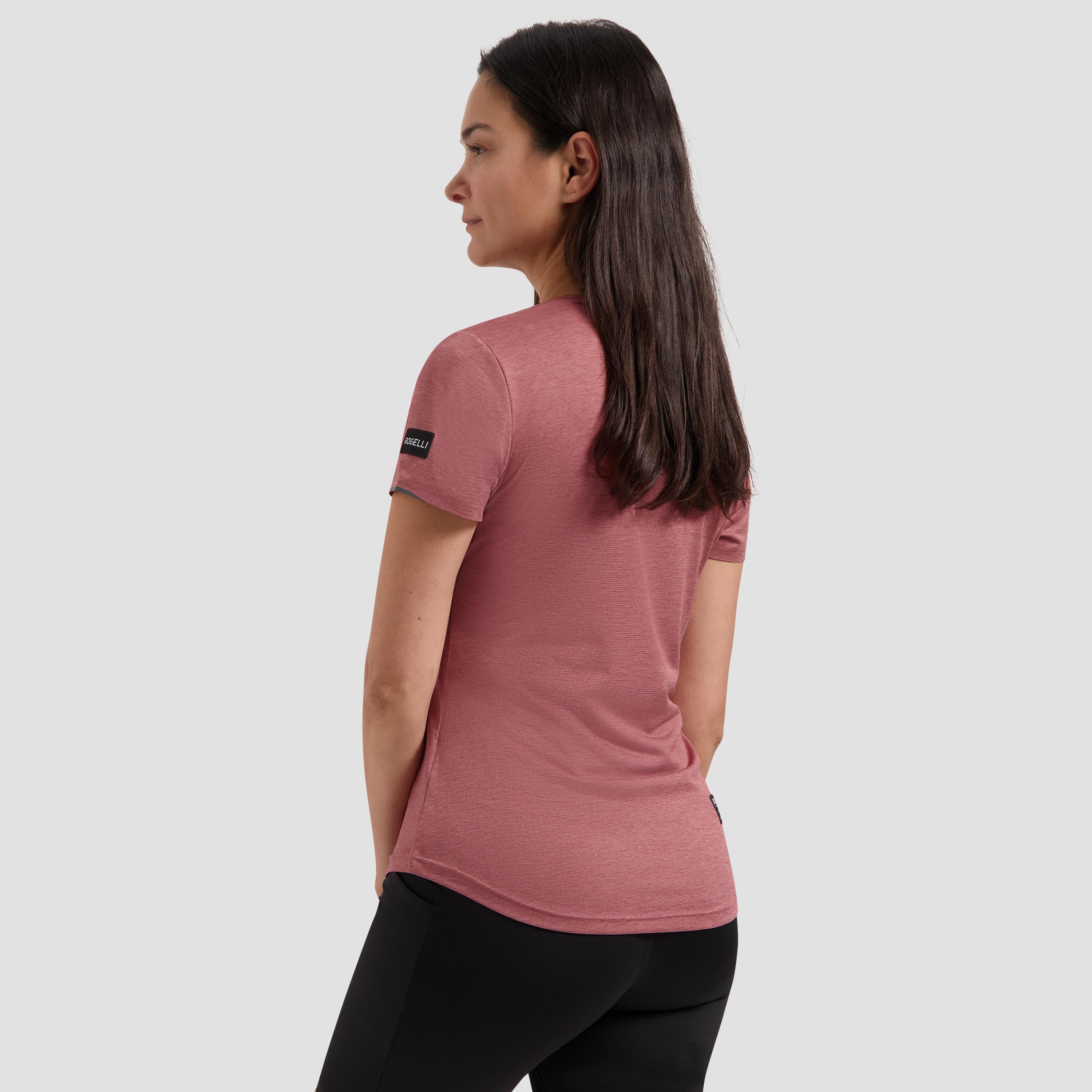 Rogelli Distance hardloopshirt dames korte mouw - rood