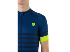 AGU Melange fietsshirt korte mouwen - blauw/fluor