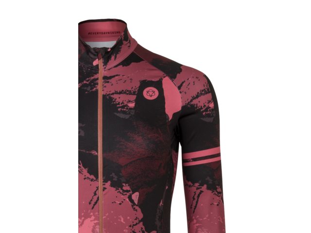 AGU Performance Flower dames fietsshirt lange mouwen - heartless pink