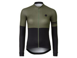 AGU Essential Duo dames fietsshirt lange mouwen - army green