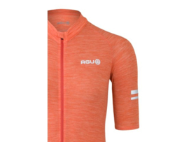 AGU Performance Merino dames fietsshirt korte mouwen - sunset orange