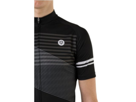 AGU Essential Striped fietsshirt korte mouwen - zwart
