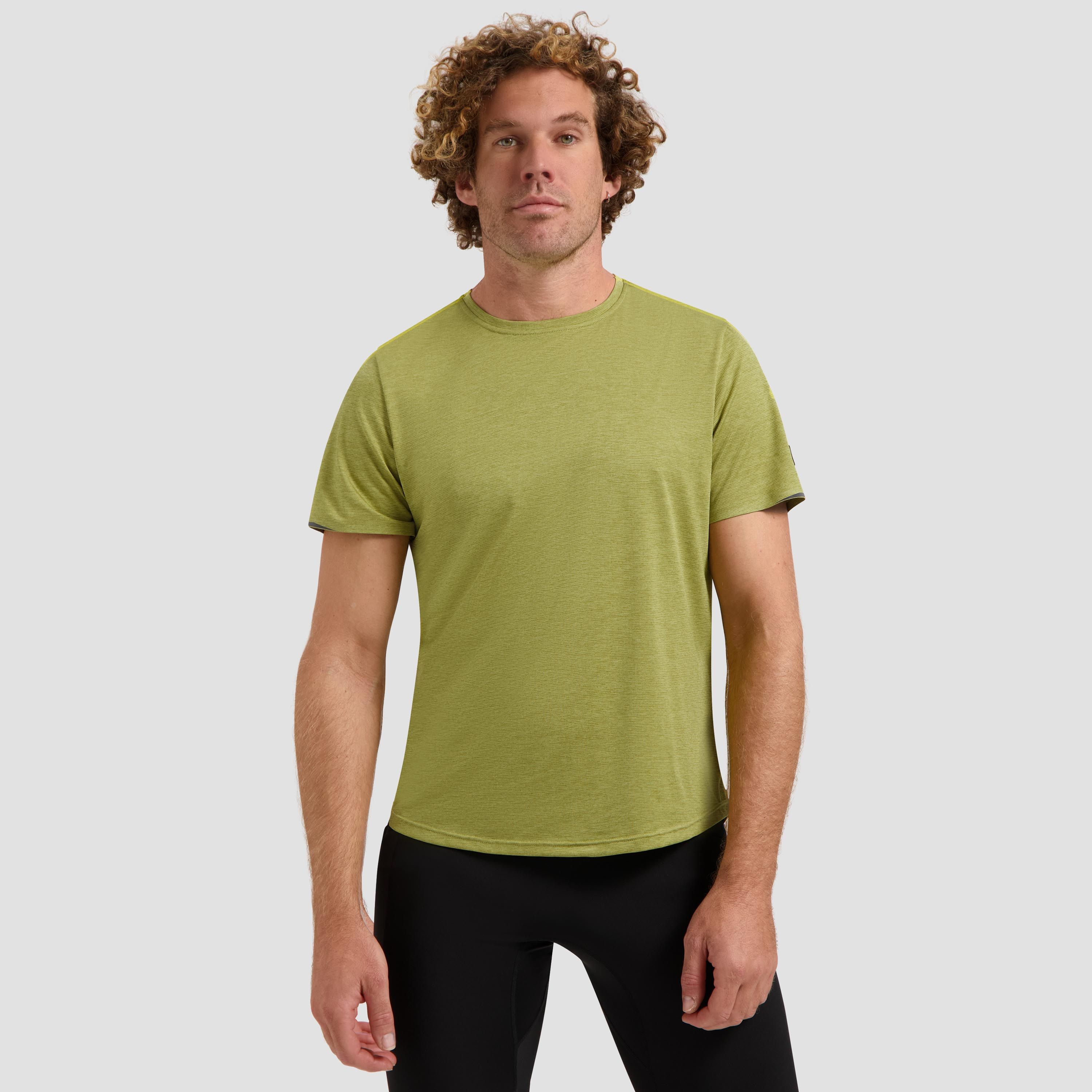 Rogelli Distance hardloopshirt heren korte mouw - groen