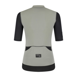 Rogelli Distance II dames fietsshirt korte mouwen - taupe/zwart