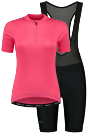 Rogelli Core dames fietskledingset – roze/zwart