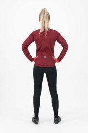 Rogelli Essential dames winter fietskledingset - bordeaux/coral/zwart