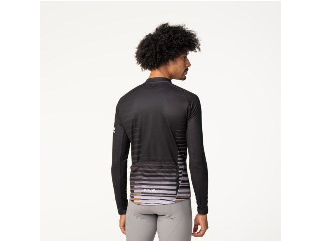 AGU Faded Blocks heren fietsshirt lange mouwen - zwart