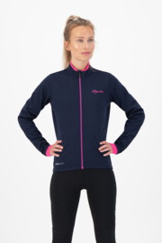 Rogelli Essential dames winter fietsjack - blauw/roze