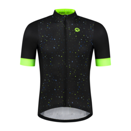 Rogelli Terrazzo heren fietsshirt korte mouwen - zwart/fluor/blauw