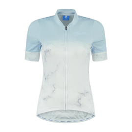 Rogelli Marble dames fietsshirt korte mouwen - wit/grijs/blauw