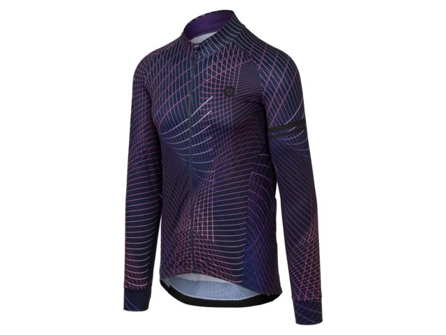 AGU Performance Nocturnal Lines heren fietsshirt lange mouwen - paars