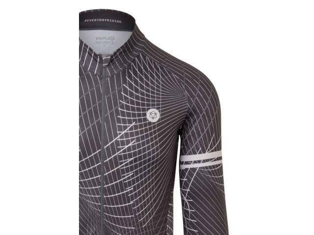 AGU Performance Nocturnal Lines heren fietsshirt lange mouwen - freeport grey