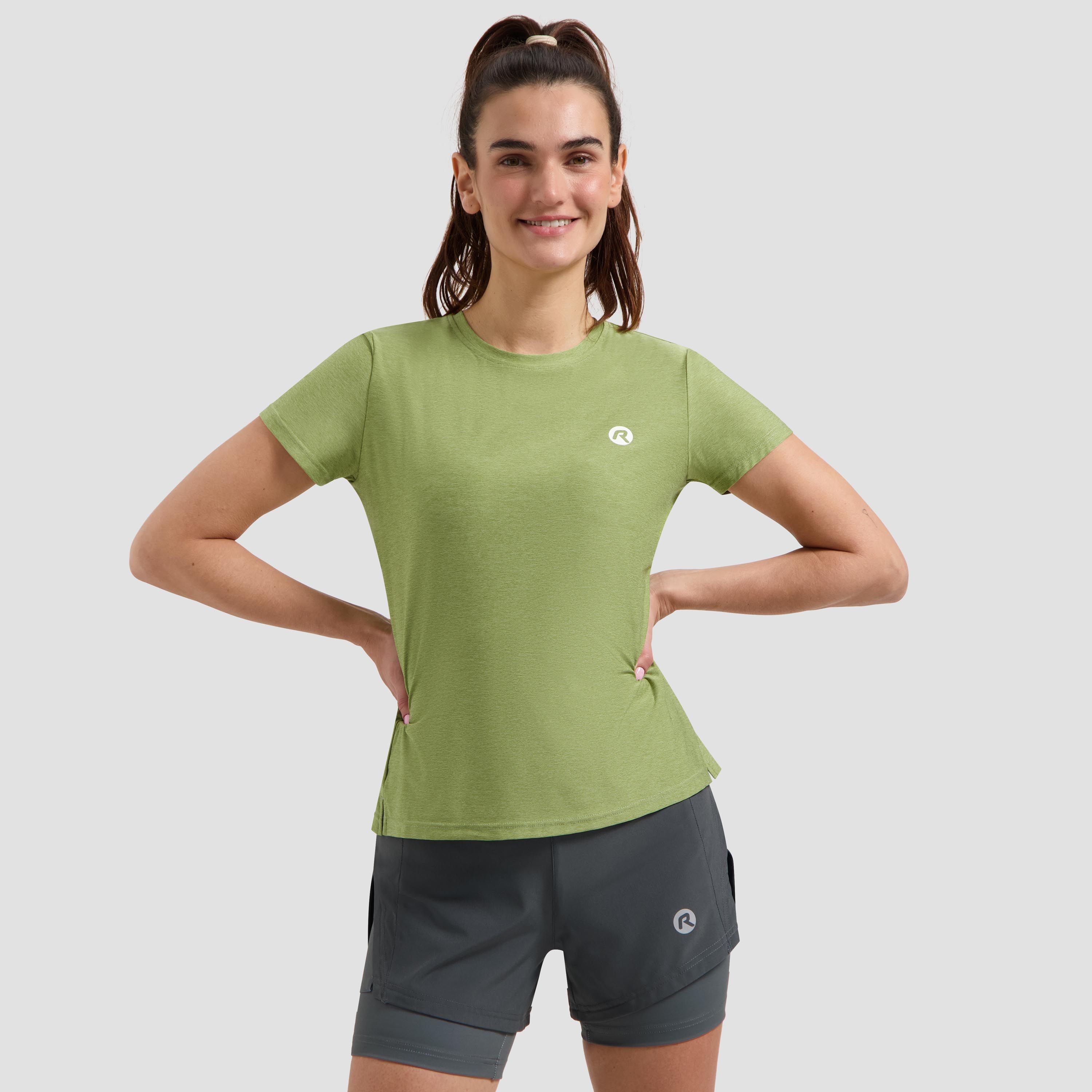 Rogelli Essential hardloopshirt dames korte mouw - groen