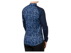 AGU Essential Melange dames fietsshirt lange mouwen - blauw