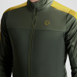 Rogelli Freeze heren winter fietsjack - groen/mosterd
