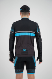 Rogelli Hero heren fietsshirt lange mouwen - grijs/zwart/blauw