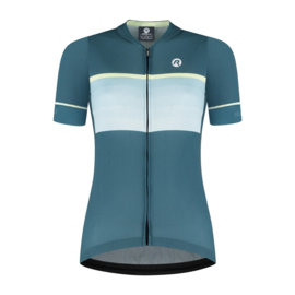 Rogelli Impress II dames fietsshirt korte mouwen – blauw/geel