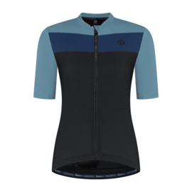 Rogelli Core Block dames fietsshirt korte mouwen - blauw/zwart