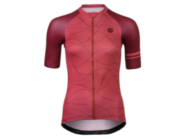 AGU Velo Wave dames fietsshirt korte mouwen - rusty pink