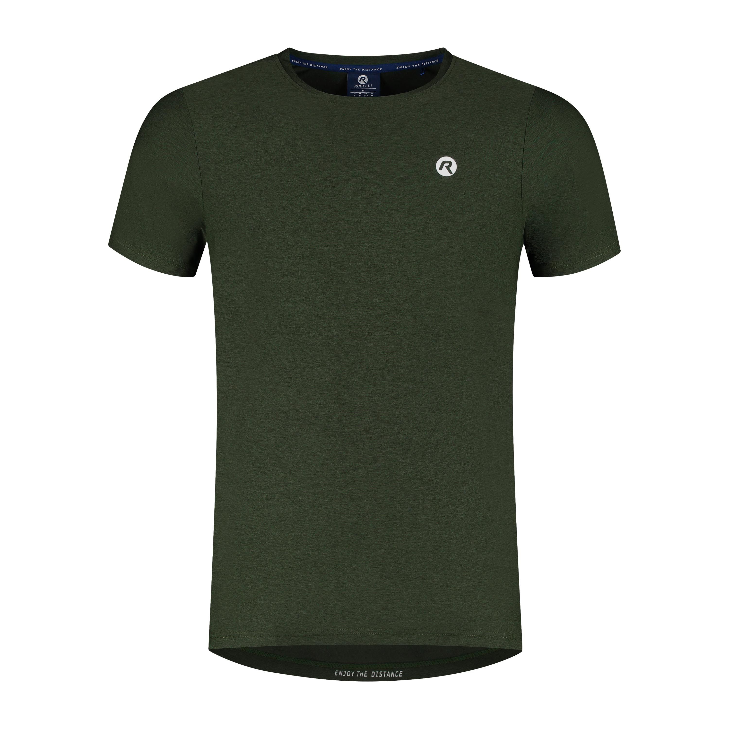 Rogelli Essential hardloopshirt heren korte mouw - legergroen