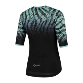 Rogelli Animal dames fietsshirt korte mouwen –zwart/turquoise (eco)