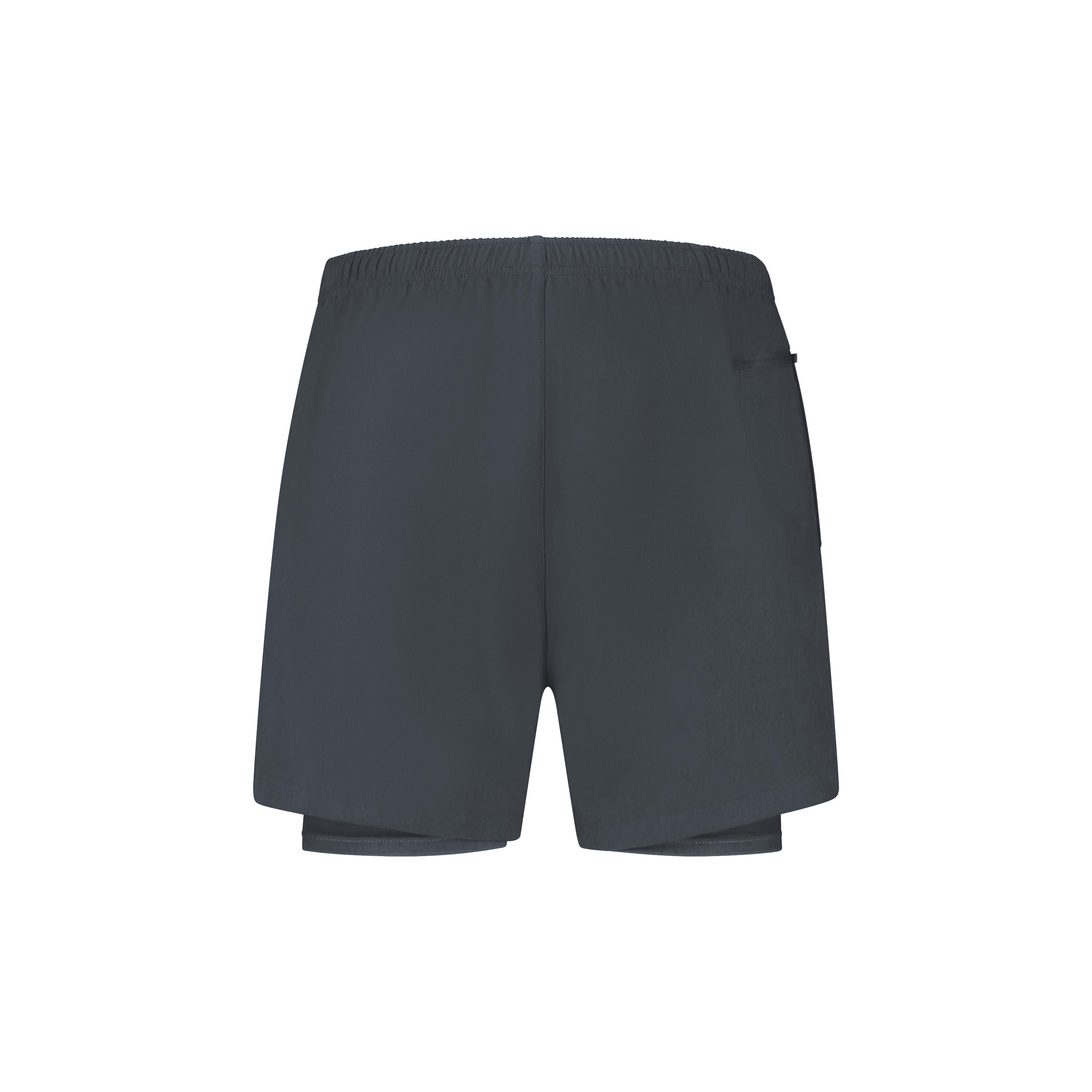 Rogelli Essential 2-in-1 korte hardloopbroek heren - grijs
