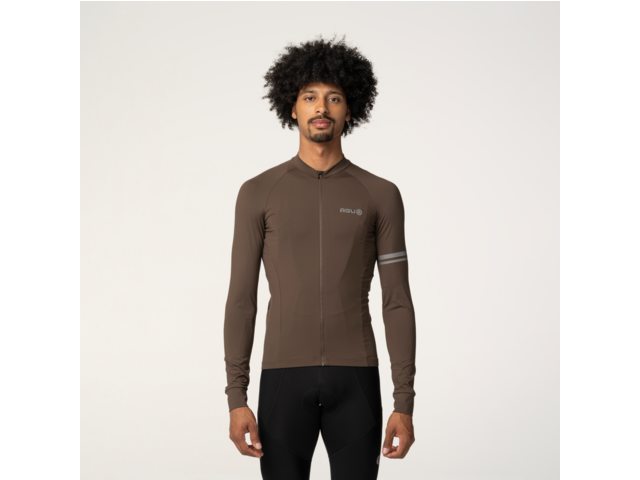 AGU Performance Solid heren fietsshirt lange mouwen - ground coffee