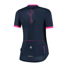 Rogelli Essential dames fietsshirt korte mouwen - blauw/roze