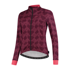 Rogelli Blossom/Liona dames winter fietskledingset - cerise/coral/zwart