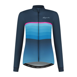 Rogelli Impress II dames fietsshirt lange mouwen – blauw/roze