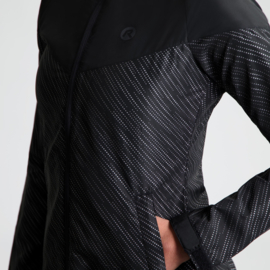 Rogelli Essential Hi Vis dames hardloopjack - zwart/hi vis