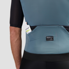 Rogelli Distance II heren fietsshirt korte mouwen - blauw/zwart