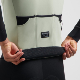 Rogelli Distance II heren fietsshirt lange mouwen - taupe/zwart