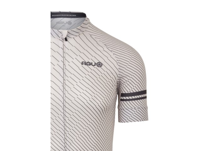 AGU Essential Chippie Lines heren fietsshirt korte mouwen - chalk white