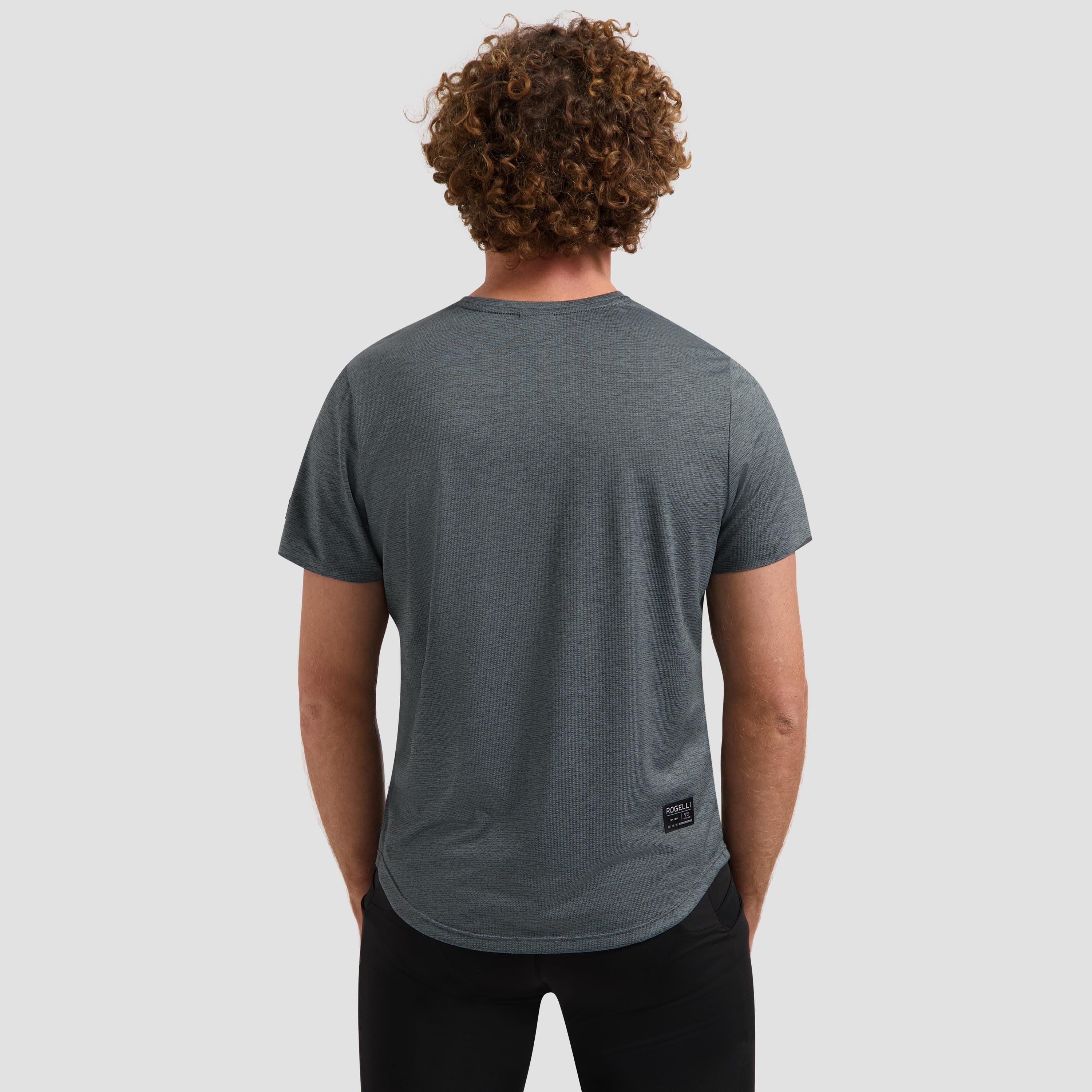 Rogelli Distance hardloopshirt heren korte mouw - blauw/grijs
