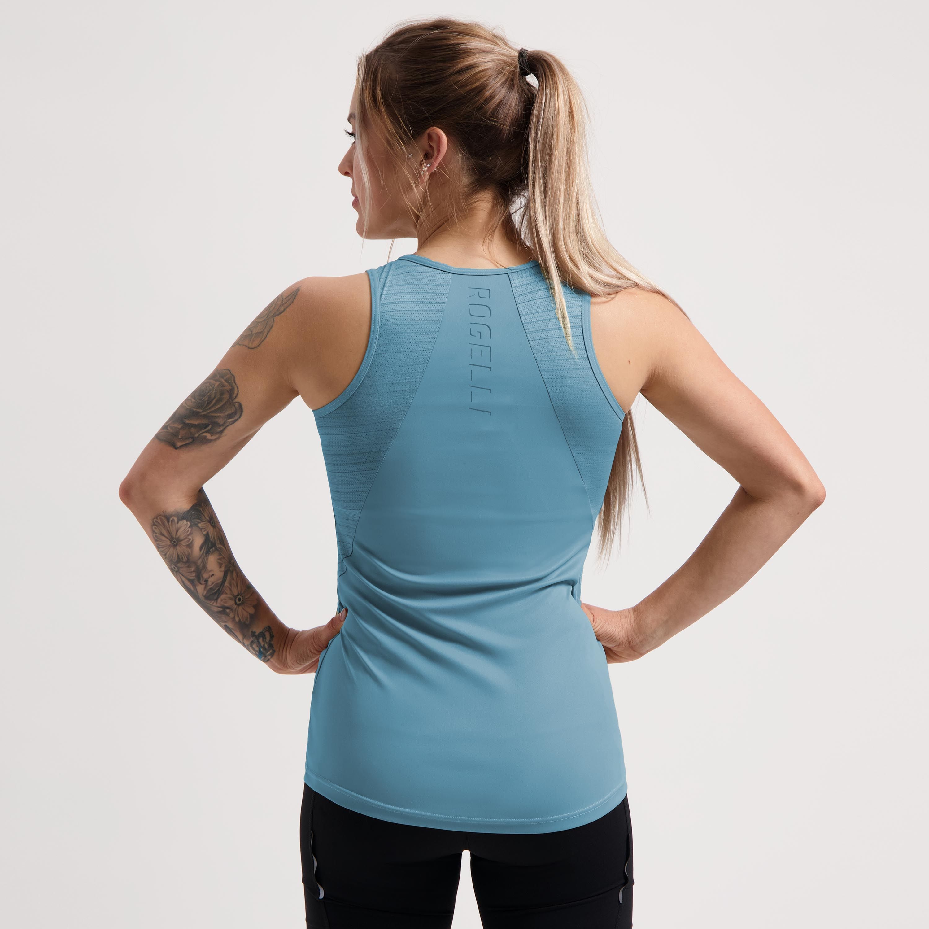 Rogelli Core hardloop singlet dames korte mouw - blauw