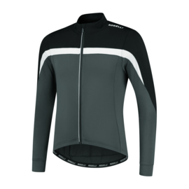 Rogelli Course heren fietsshirt lange mouwen - grijs/zwart/wit