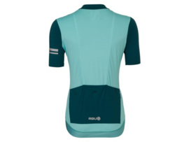 AGU Performance Colorblock dames fietsshirt korte mouwen - terme green