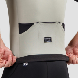 Rogelli Distance II heren fietsshirt korte mouwen - taupe/zwart