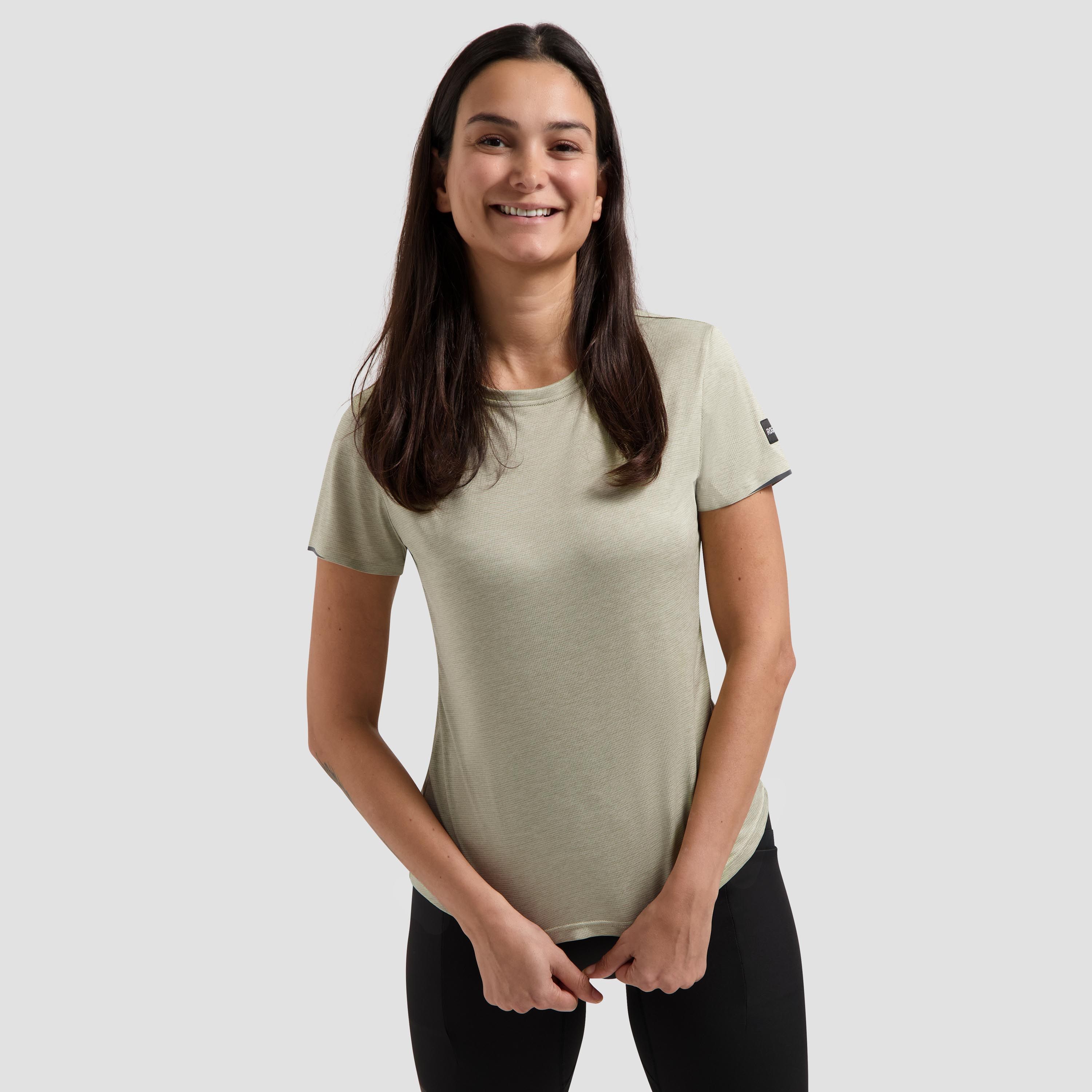 Rogelli Distance hardloopshirt dames korte mouw - taupe