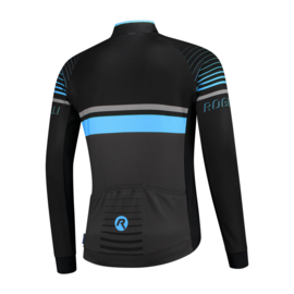 Rogelli Hero heren fietsshirt lange mouwen - grijs/zwart/blauw