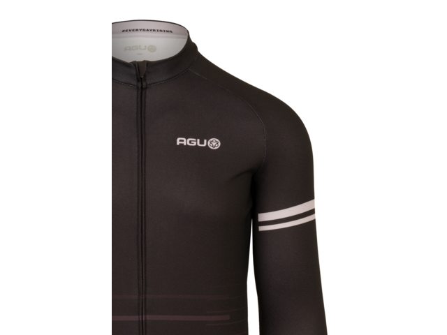 AGU Faded Blocks heren fietsshirt lange mouwen - zwart
