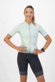 Rogelli Peace dames fietsshirt korte mouwen - turquoise