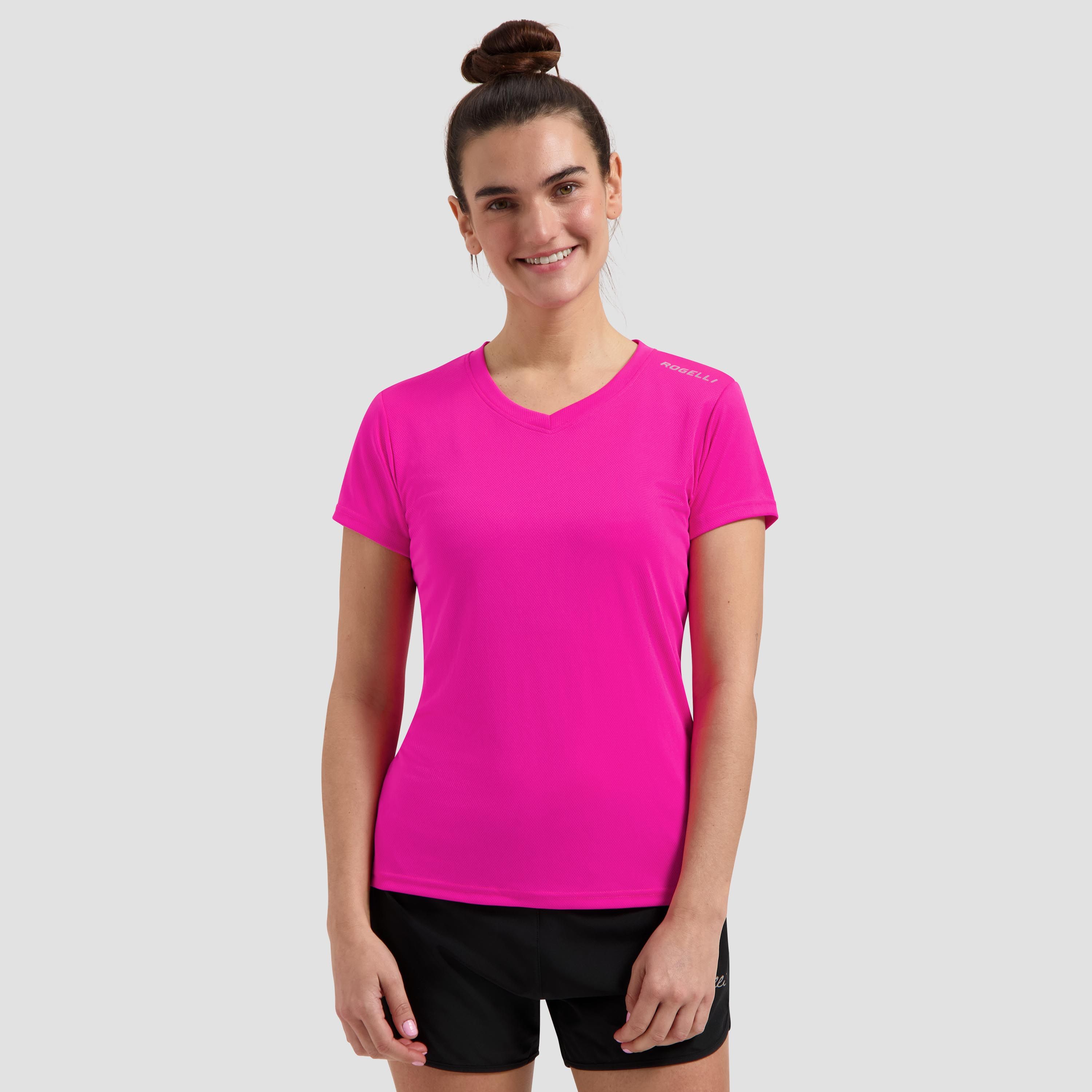 Rogelli Promo dames hardloopshirt korte mouw - roze