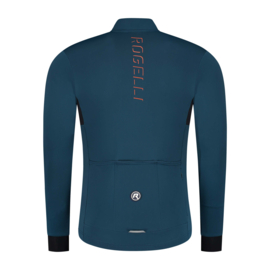 Rogelli Distance heren fietsshirt lange mouwen - blauw/oranje