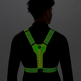 Rogelli hardloop veiligheidsvest met LED-verlichting - USB -fluor