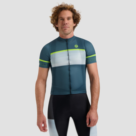 Rogelli Hero II heren fietsshirt korte mouwen - blauw/lime